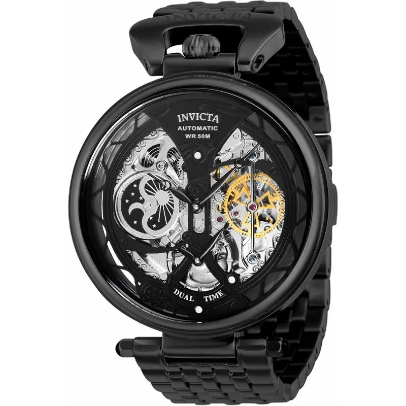 Formal watches for business people Invicta Men's Automatic Watch - Objet D Art Dual Time Black Steel Bracelet | 38386 Formal watches for business people Invicta Men's Automatic Watch - Objet D Art Dual Time Black Steel Bracelet | 38386