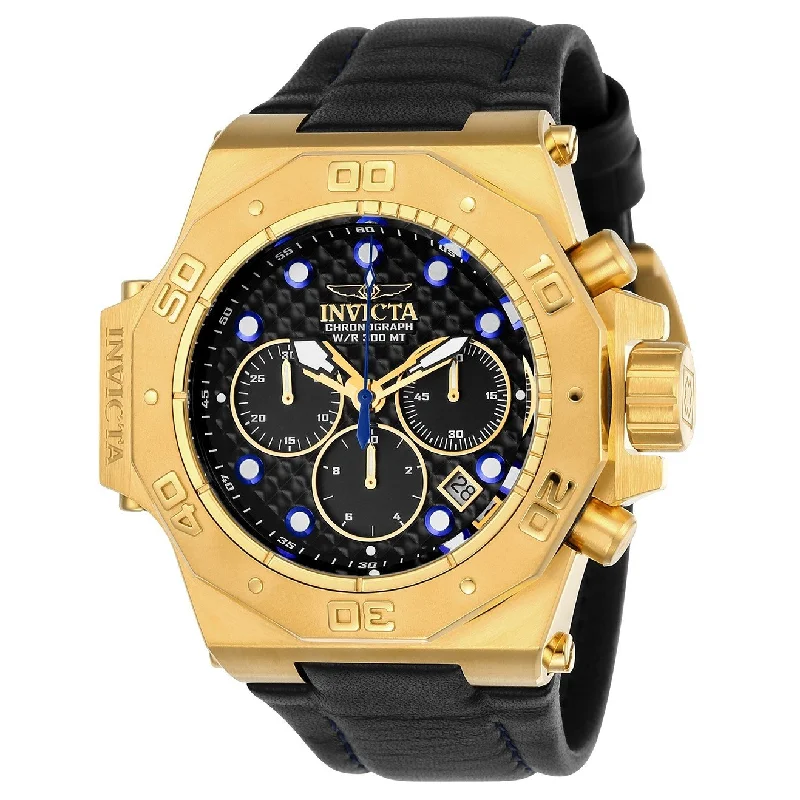 Watches with a stylish look   Invicta Men's 23103 Akula Reserve Black and Blue Leather Watch