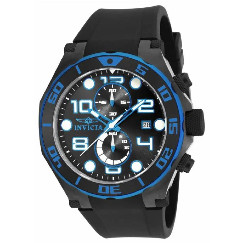 stylish watches for casual wear Invicta 17816 Men's Pro Diver Black Dial Black Rubber Strap Chronograph Watch stylish watches for casual wear Invicta 17816 Men's Pro Diver Black Dial Black Rubber Strap Chronograph Watch