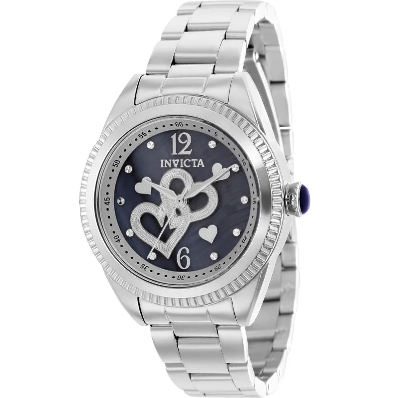 Watches for special occasions Invicta Women's Watch - Angel Black Mother of Pearl with Double Heart Dial | 37119 Watches for special occasions Invicta Women's Watch - Angel Black Mother of Pearl with Double Heart Dial | 37119