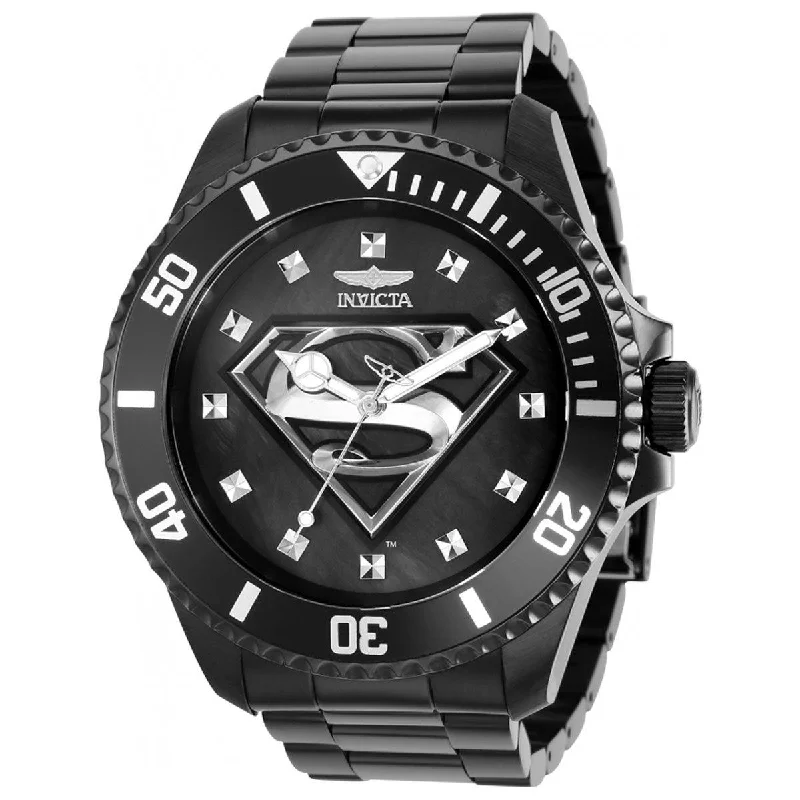 Watches for special occasions Invicta Men's Quartz Watch - DC Comics Superman Black MOP Dial Bracelet | 36357 Watches for special occasions Invicta Men's Quartz Watch - DC Comics Superman Black MOP Dial Bracelet | 36357