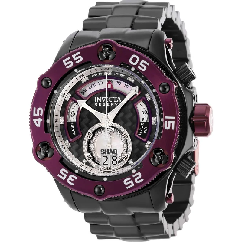 Watches with a sophisticated look Invicta Men's Watch - Shaq Quartz Diamond Carbon Fiber and White Oyster Dial | 37494 Watches with a sophisticated look Invicta Men's Watch - Shaq Quartz Diamond Carbon Fiber and White Oyster Dial | 37494