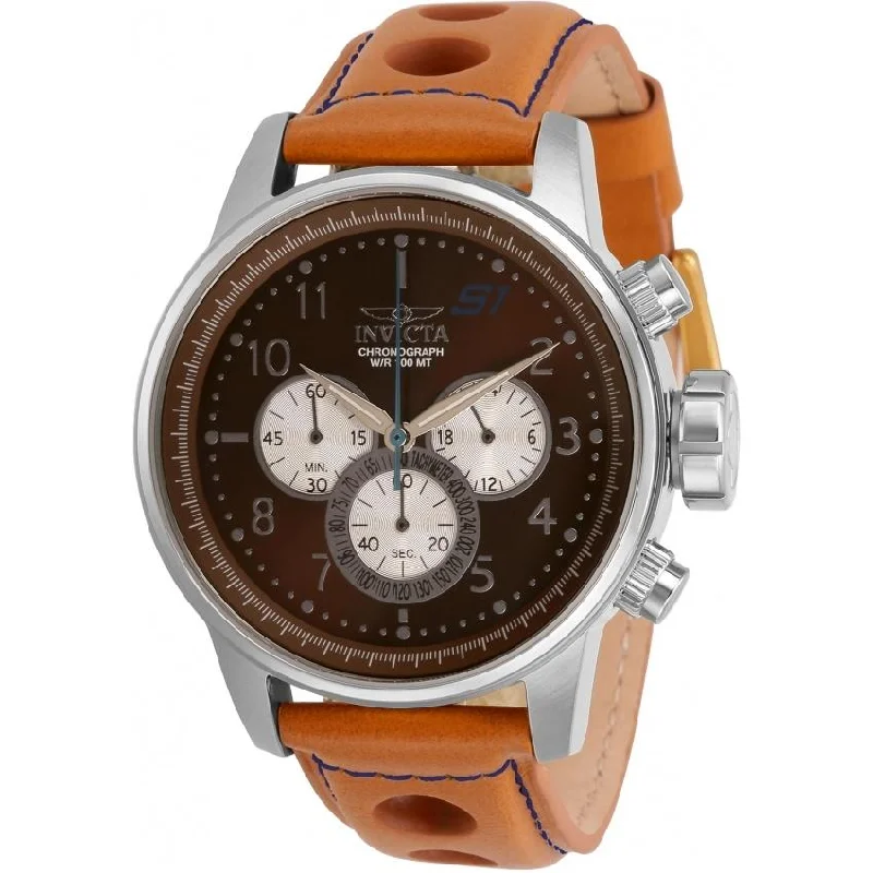 Vintage style quartz watches   Invicta Men's 30916 S1 Rally Brown Leather Watch