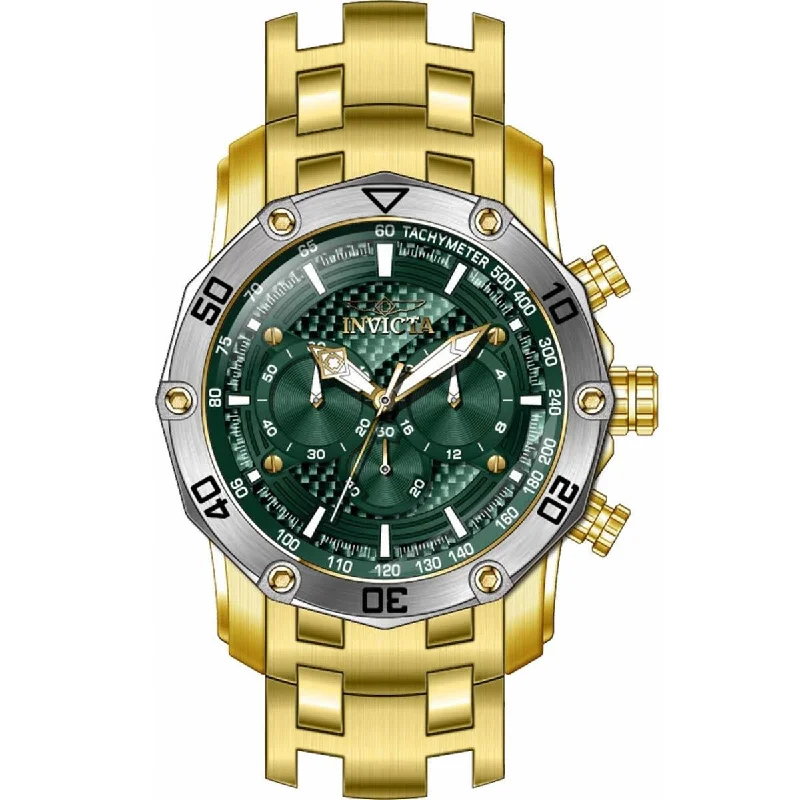 Watches with a sophisticated look Invicta Men's Watch - Pro Diver Quartz Chronograph Rotating Bezel Green Dial | 38445 Watches with a sophisticated look Invicta Men's Watch - Pro Diver Quartz Chronograph Rotating Bezel Green Dial | 38445