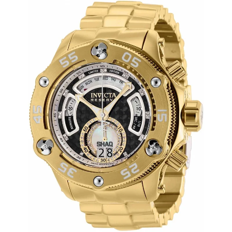 Watches with a classic look Invicta Men's Watch - Shaq Quartz Diamond Black Carbon Fiber and Oyster Dial | 37493 Watches with a classic look Invicta Men's Watch - Shaq Quartz Diamond Black Carbon Fiber and Oyster Dial | 37493