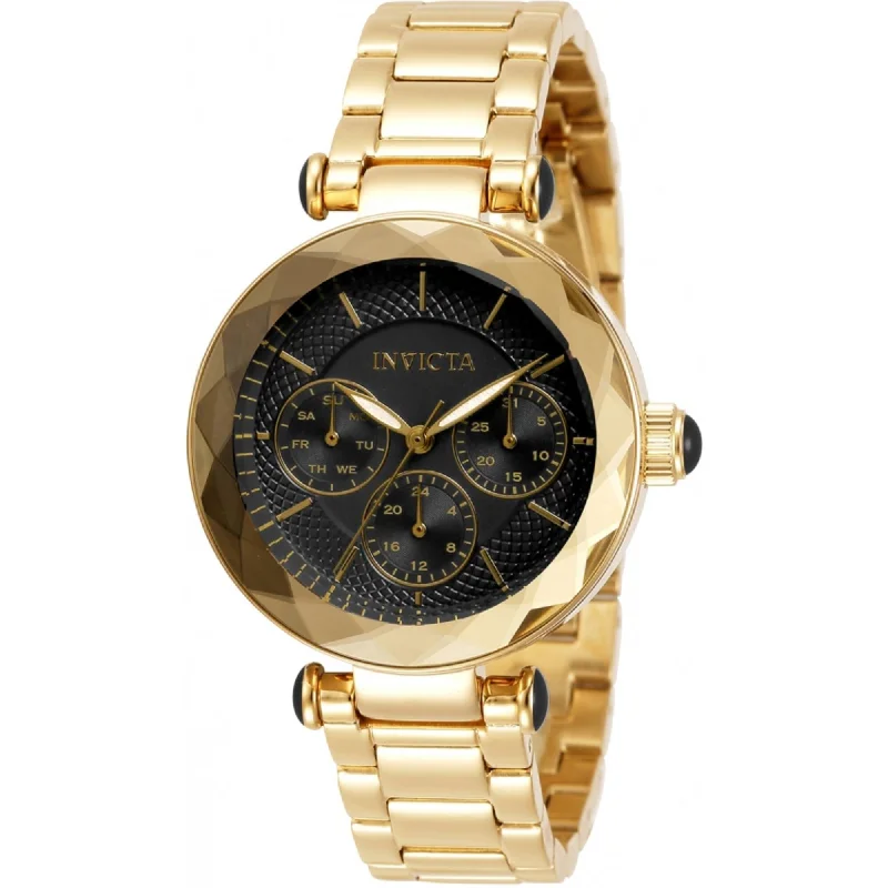 stylish watches for everyday wear Invicta Women's Watch - Angel Black Dial Yellow Gold Steel Bracelet Quartz | 31298 stylish watches for everyday wear Invicta Women's Watch - Angel Black Dial Yellow Gold Steel Bracelet Quartz | 31298