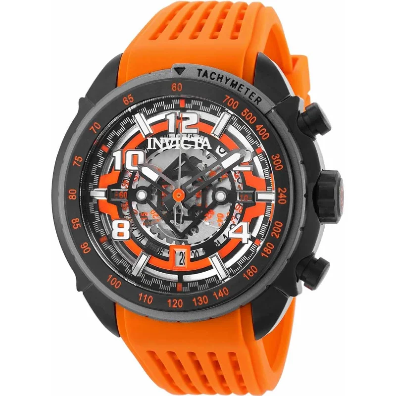Luxury quartz watches with high-end movements Invicta Men's Chronograph Watch - S1 Rally Quartz Orange Silicone Rubber Strap | 36368 Luxury quartz watches with high-end movements Invicta Men's Chronograph Watch - S1 Rally Quartz Orange Silicone Rubber Strap | 36368