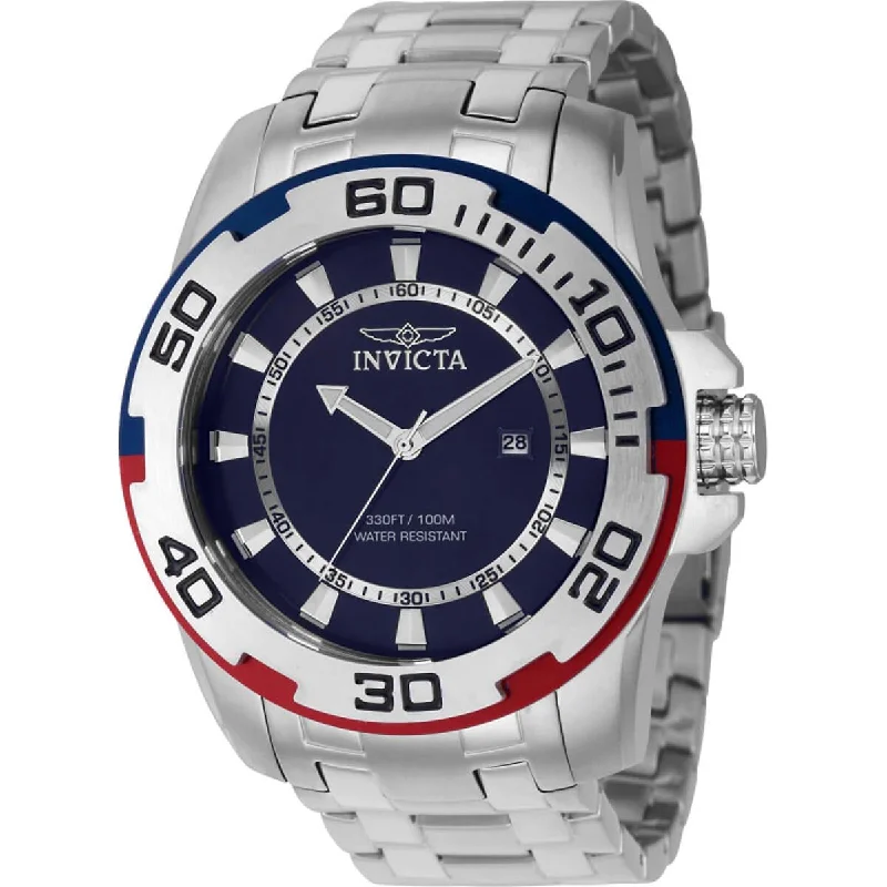 Luxury quartz watches with high-end movements Invicta Men's Watch - Pro Diver Blue Dial Date Display Silver Steel Bracelet | 39114 Luxury quartz watches with high-end movements Invicta Men's Watch - Pro Diver Blue Dial Date Display Silver Steel Bracelet | 39114