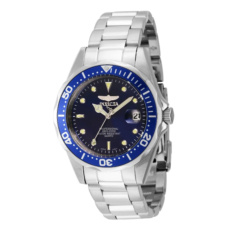 Casual watches for weekend outings   Invicta Men's Stainless Steel Watch - Pro Diver Blue Dial Quartz Bracelet | 9204