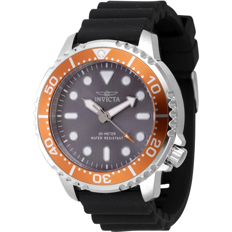 minimalistic watches for men with leather bands Invicta Men's Watch - Pro Diver Rotating Bezel Grey Dial Black Rubber Strap | 47224 minimalistic watches for men with leather bands Invicta Men's Watch - Pro Diver Rotating Bezel Grey Dial Black Rubber Strap | 47224