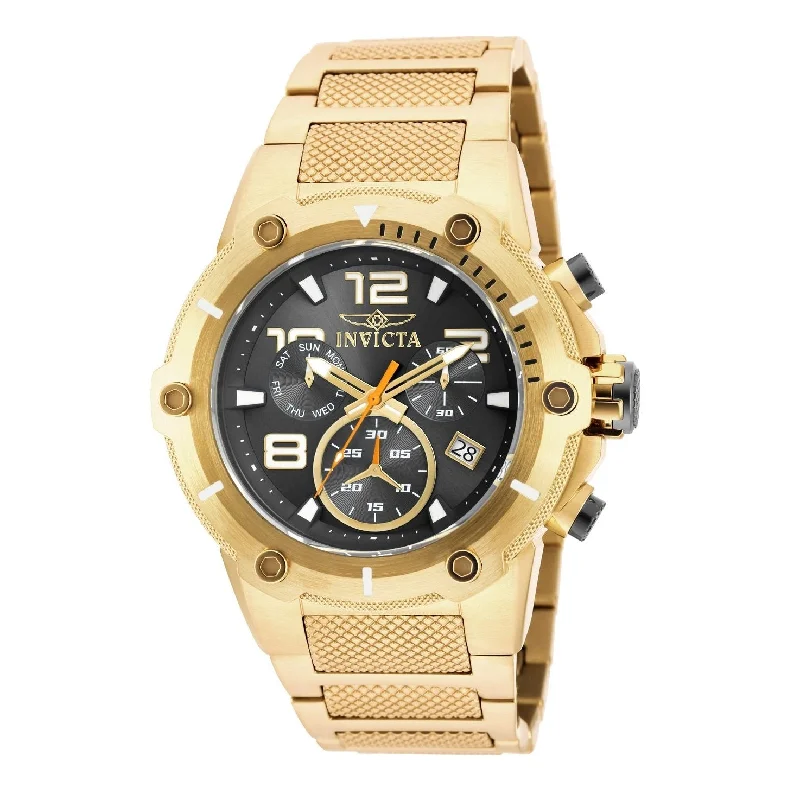 Watches with a classic look   Invicta Men's 19530 Speedway Gold-Tone Stainless Steel Watch