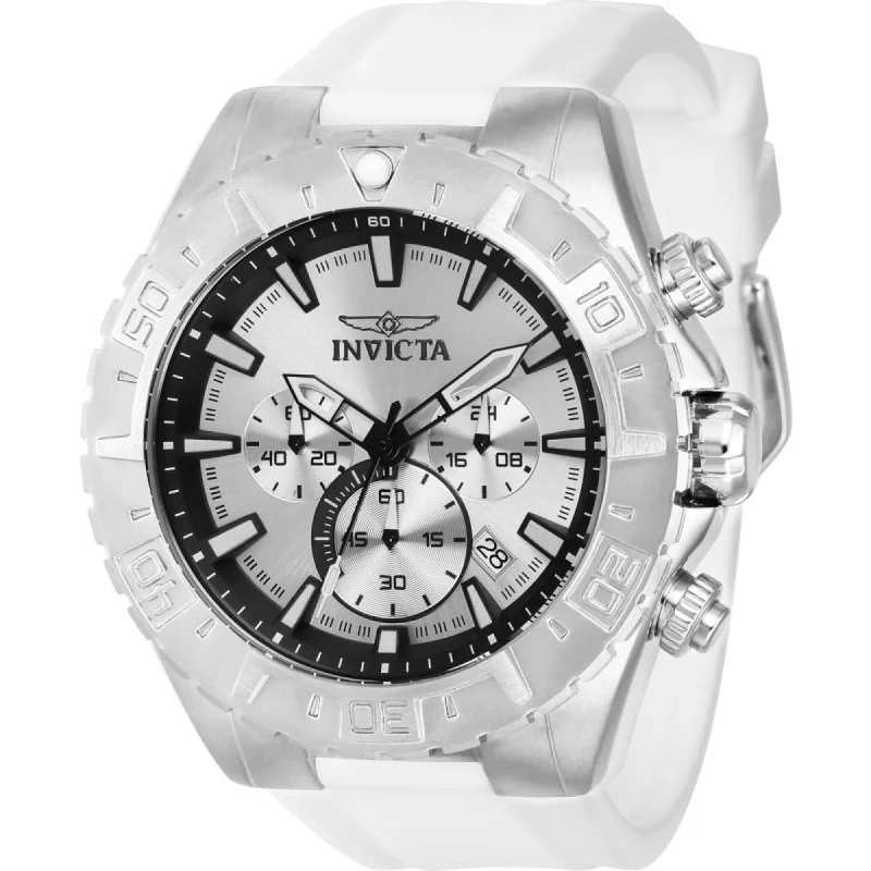 stylish watches for everyday wear Invicta Men's Watch - Aviator Chronograph Silver Dial White Silicone Strap | 37634 stylish watches for everyday wear Invicta Men's Watch - Aviator Chronograph Silver Dial White Silicone Strap | 37634