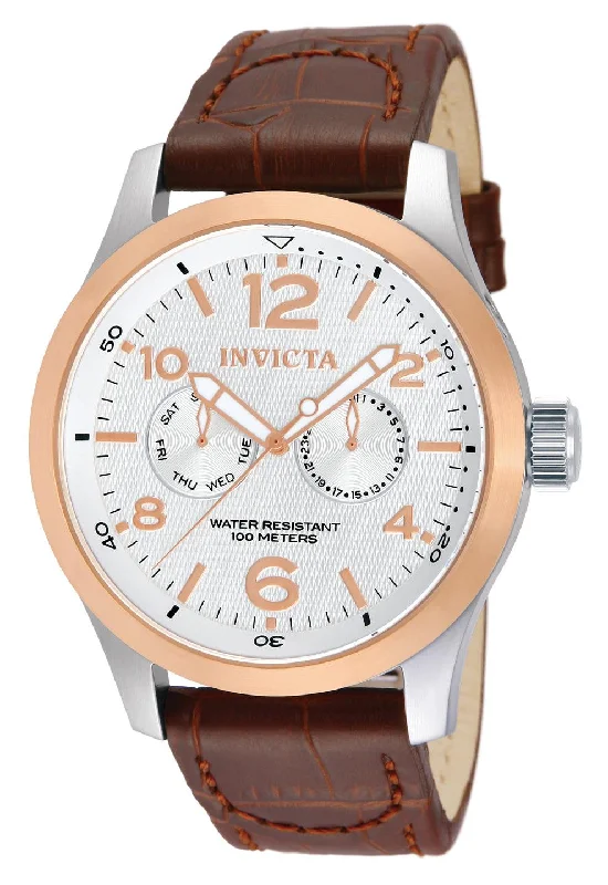 stylish watches for casual wear Invicta 13010 Men's I-Force Silver Dial Brown Leather Strap Two Tone Steel Watch stylish watches for casual wear Invicta 13010 Men's I-Force Silver Dial Brown Leather Strap Two Tone Steel Watch