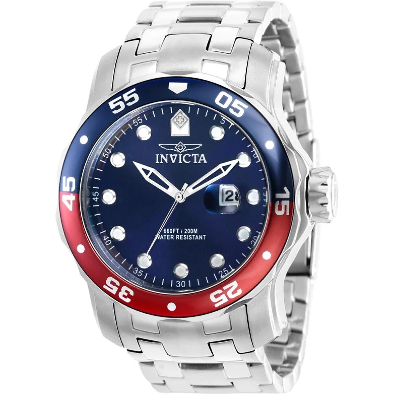 Watches with a classic look Invicta Men's Watch - Pro Diver Blue Dial Silver SS Bracelet Rotating Bezel | 39090 Watches with a classic look Invicta Men's Watch - Pro Diver Blue Dial Silver SS Bracelet Rotating Bezel | 39090