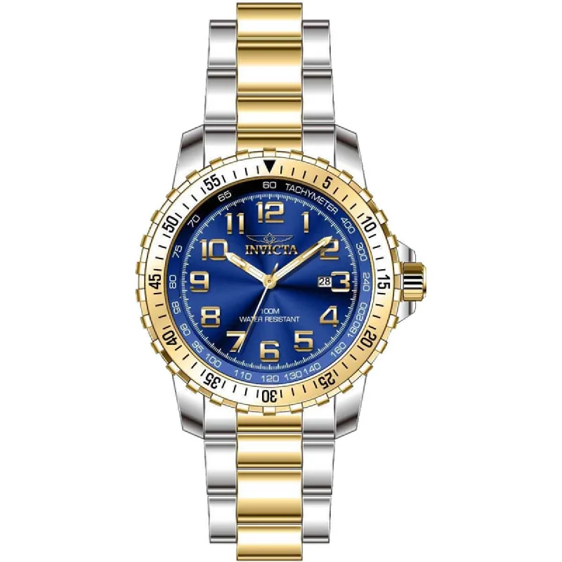 minimalistic watches for men with leather bands Invicta Men's Watch - Specialty Silver Tone Case Blue Dial Two Tone Bracelet | 39122 minimalistic watches for men with leather bands Invicta Men's Watch - Specialty Silver Tone Case Blue Dial Two Tone Bracelet | 39122