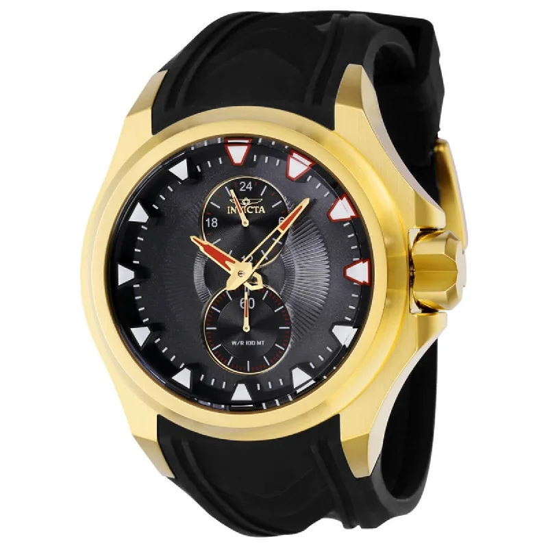 Modern design square dial watches Invicta Men's Quartz Watch - S1 Rally Yellow Gold Case Black Dial Rubber Strap | 38014 Modern design square dial watches Invicta Men's Quartz Watch - S1 Rally Yellow Gold Case Black Dial Rubber Strap | 38014