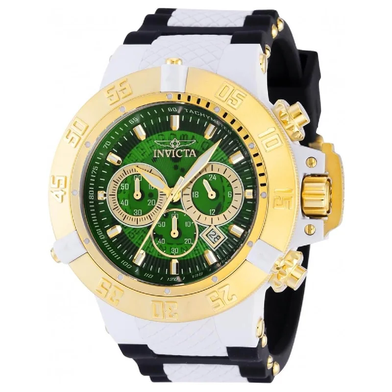 Formal watches for evening events Invicta Men's Chronograph Watch - Subaqua Green Dial Black and White Strap | 39002 Formal watches for evening events Invicta Men's Chronograph Watch - Subaqua Green Dial Black and White Strap | 39002