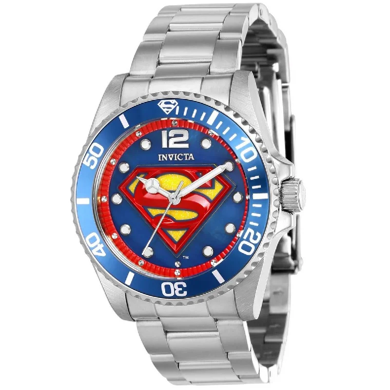 Watches with adjustable straps for a perfect fit Invicta Women's Quartz Watch - DC Comics Superman Stainless Steel Bracelet | 36381 Watches with adjustable straps for a perfect fit Invicta Women's Quartz Watch - DC Comics Superman Stainless Steel Bracelet | 36381
