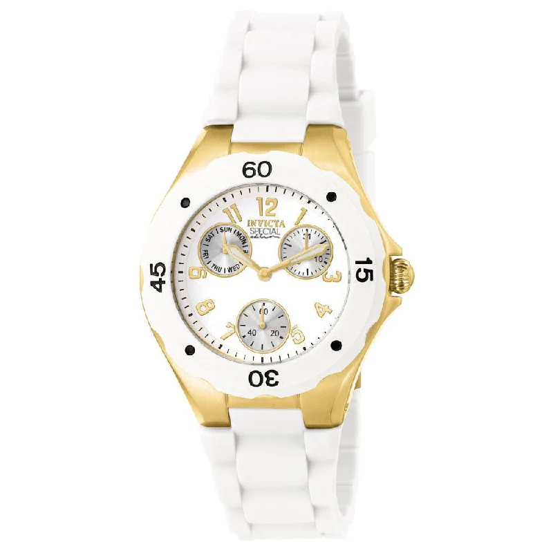 Formal watches for evening events Invicta 18796 Women's Angel Quartz White Dial White Silicone Strap Watch Formal watches for evening events Invicta 18796 Women's Angel Quartz White Dial White Silicone Strap Watch