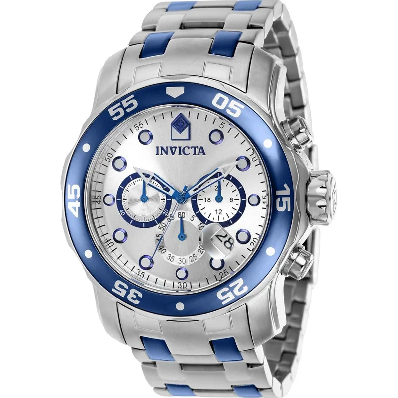 watches with custom engravings for gifts Invicta Men's Chronograph Watch - Pro Diver Silver Dial Two Tone SS Bracelet | 37691 watches with custom engravings for gifts Invicta Men's Chronograph Watch - Pro Diver Silver Dial Two Tone SS Bracelet | 37691