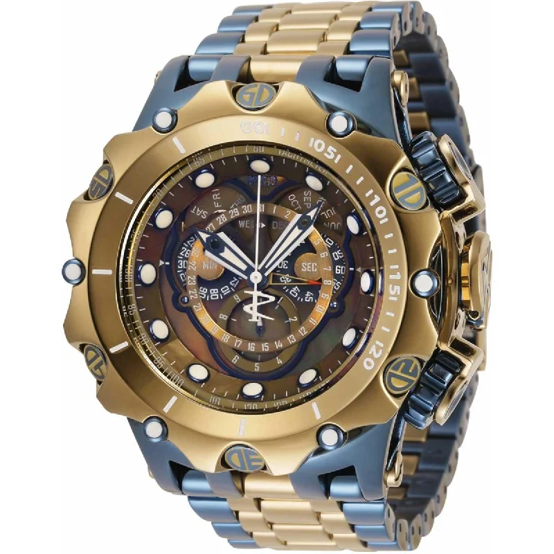 Men's dress watches with slim profile Invicta Men's Chronograph Watch - Venom Dark Blue and Khaki Dial Bracelet | 34791 Men's dress watches with slim profile Invicta Men's Chronograph Watch - Venom Dark Blue and Khaki Dial Bracelet | 34791