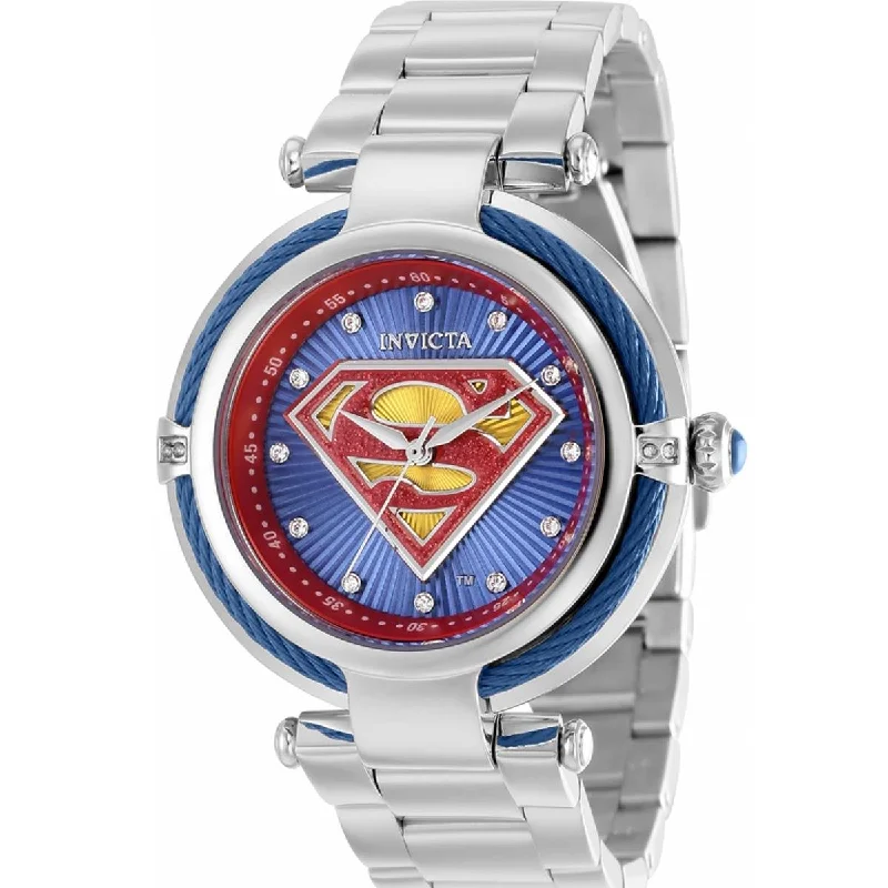 Watches with a classic look Invicta Men's Japanese Quartz Watch - DC Comics Superman Silver Steel Bracelet | 36954 Watches with a classic look Invicta Men's Japanese Quartz Watch - DC Comics Superman Silver Steel Bracelet | 36954