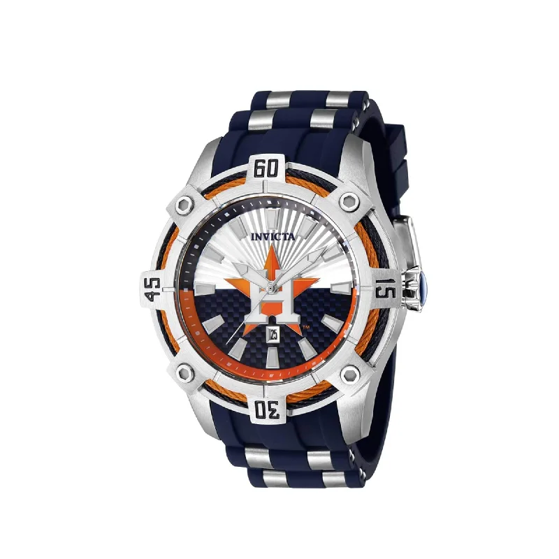 designer watches for special occasions Invicta Men's Quartz Watch - MLB Houston Astros Silver and Blue Dial Date | 43269 designer watches for special occasions Invicta Men's Quartz Watch - MLB Houston Astros Silver and Blue Dial Date | 43269