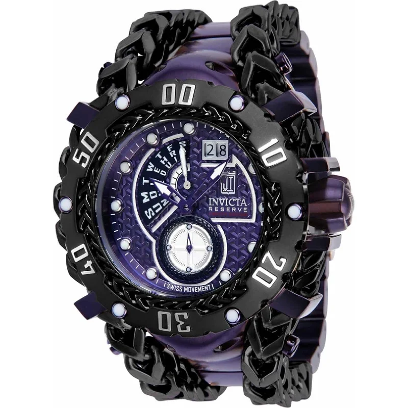 Men's dress watches with slim profile Invicta Men's Quartz Watch - Jason Taylor Purple and Black Steel Bracelet | 38737 Men's dress watches with slim profile Invicta Men's Quartz Watch - Jason Taylor Purple and Black Steel Bracelet | 38737