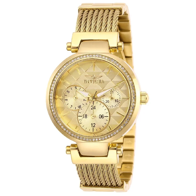 Watches with a classic look   Invicta Women's 28918 Angel Gold-Tone Stainless Steel Watch