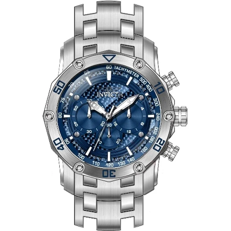 Women's dress watches with elegant straps Invicta Men's Watch - Pro Diver Chrono Rotating Bezel Blue Dial SS Bracelet | 38450 Women's dress watches with elegant straps Invicta Men's Watch - Pro Diver Chrono Rotating Bezel Blue Dial SS Bracelet | 38450