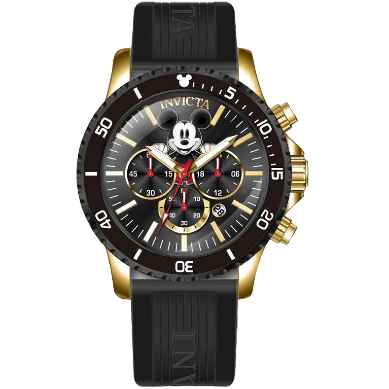 Watches with a sophisticated look Invicta Men's Chronograph Watch - Disney Mickey Mouse Quartz Silicone Strap | 39516 Watches with a sophisticated look Invicta Men's Chronograph Watch - Disney Mickey Mouse Quartz Silicone Strap | 39516