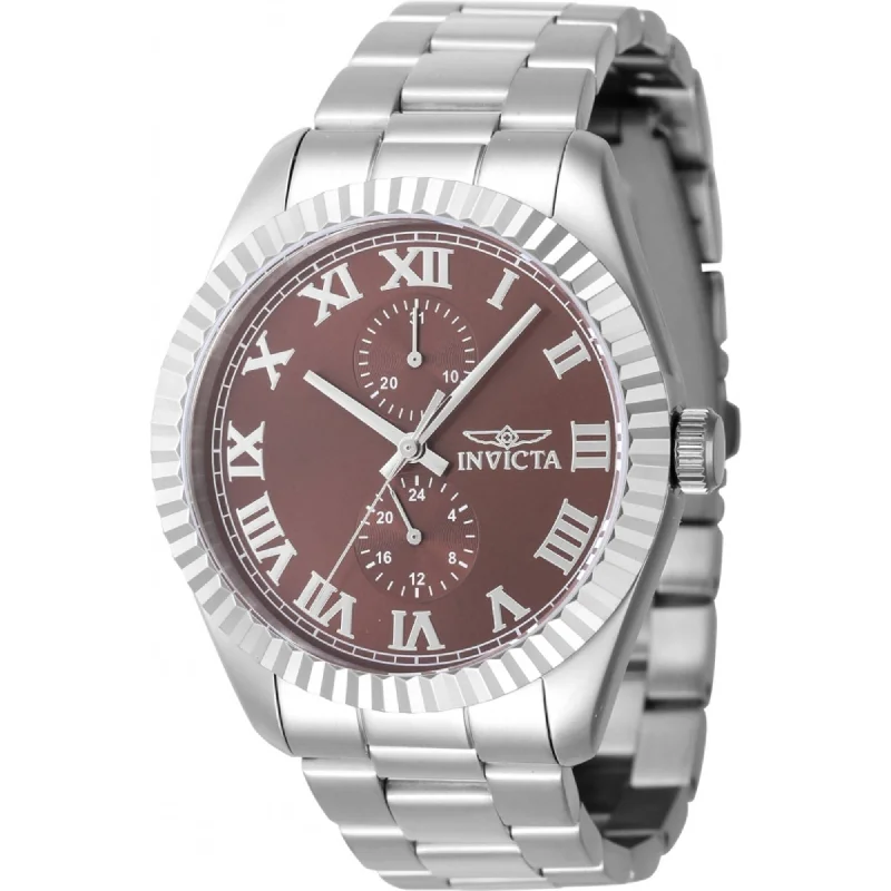 Men's dress watches with slim profile Invicta Men's Watch - Specialty Copper Brass Dial Silver Tone Steel Bracelet | 47424 Men's dress watches with slim profile Invicta Men's Watch - Specialty Copper Brass Dial Silver Tone Steel Bracelet | 47424