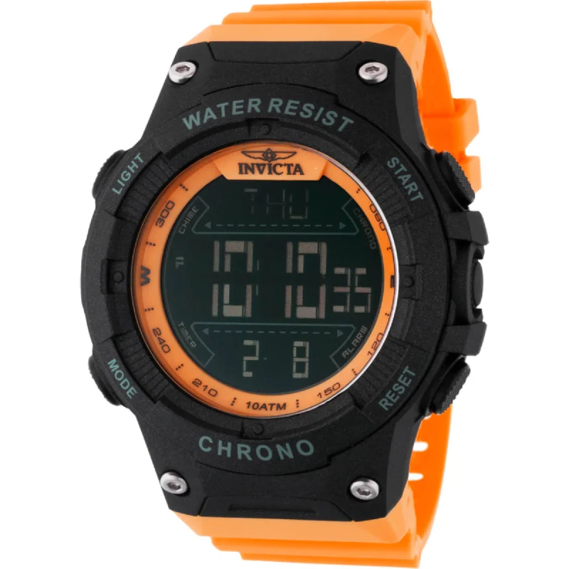 Watches made for exclusive collectors Invicta Men's Digital Watch - Invicta Racing Alarm Orange Polyurethane Strap | 48050 Watches made for exclusive collectors Invicta Men's Digital Watch - Invicta Racing Alarm Orange Polyurethane Strap | 48050
