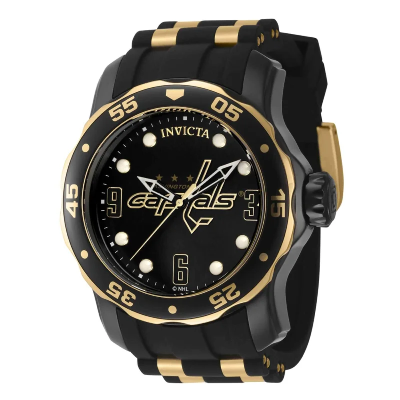 Watches with a sophisticated look Invicta Men's Watch - NHL Washington Capitals Rotating Bezel Silicone Strap | 42311 Watches with a sophisticated look Invicta Men's Watch - NHL Washington Capitals Rotating Bezel Silicone Strap | 42311