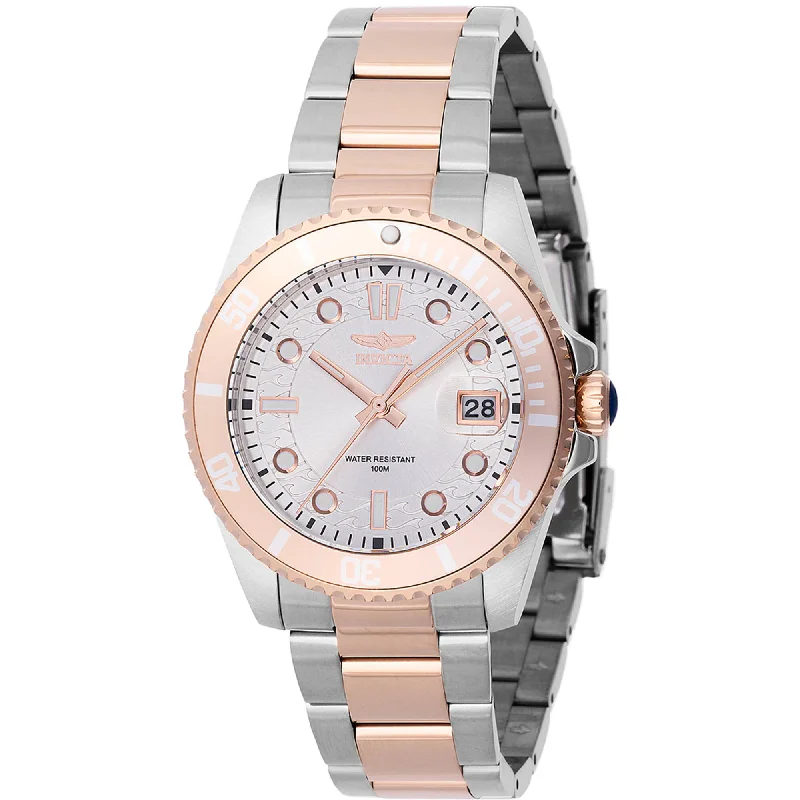 Watches for daily wear Invicta Women's Watch - Pro Diver Two Tone Rose Gold, Silver Tone Bracelet | 46690 Watches for daily wear Invicta Women's Watch - Pro Diver Two Tone Rose Gold, Silver Tone Bracelet | 46690