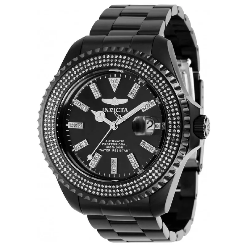 Casual watches for weekend outings Invicta Men's Automatic Watch - Pro Diver Diamond Black Dial Bracelet | 38857 Casual watches for weekend outings Invicta Men's Automatic Watch - Pro Diver Diamond Black Dial Bracelet | 38857
