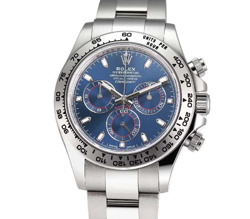 Watches with a stylish look   40mm 18k White Gold Blue Dial