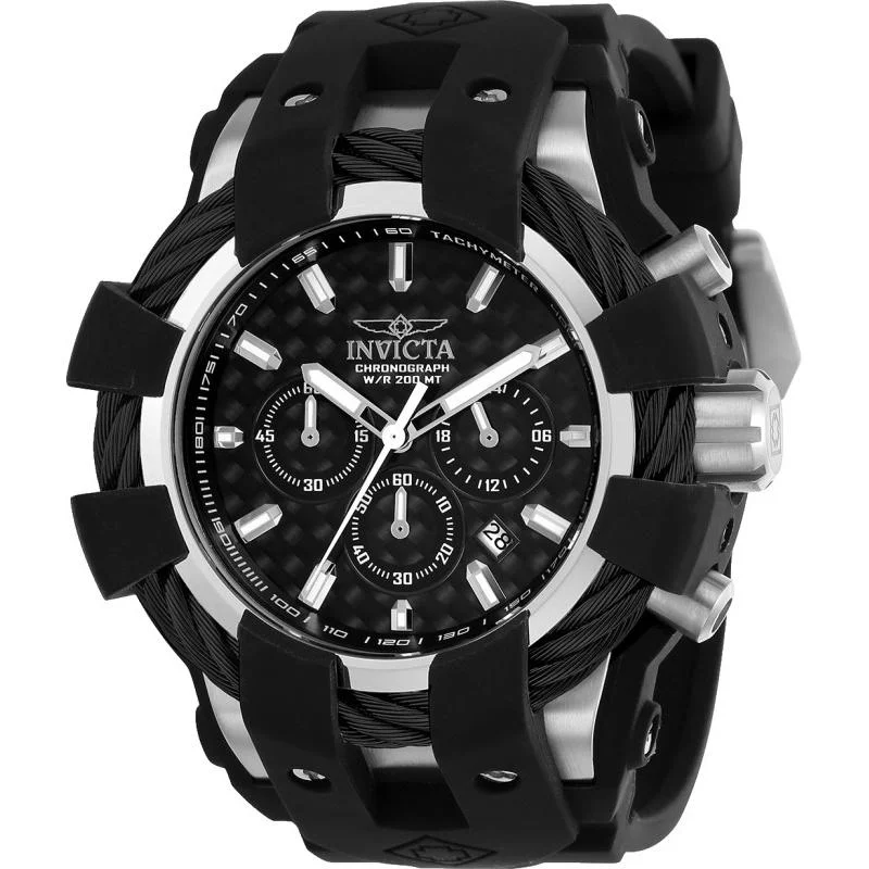 Watches with a classic look   Invicta Men's 23855 Bolt Black Polyurethane Watch