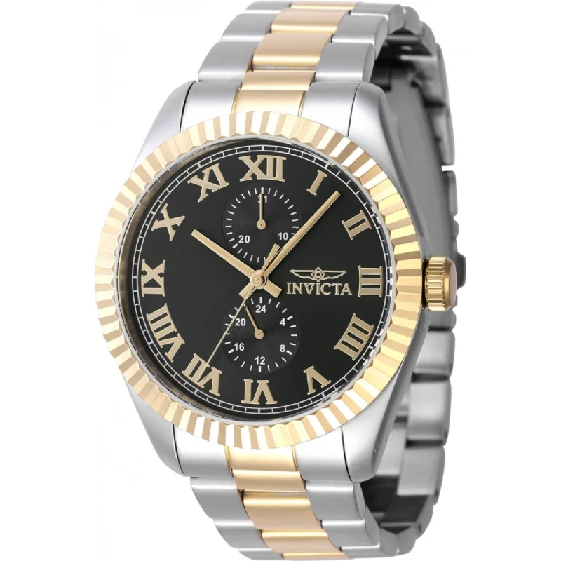watches with custom engravings for gifts Invicta Men's Watch - Specialty Black Dial Silver and Yellow Gold Bracelet | 47425 watches with custom engravings for gifts Invicta Men's Watch - Specialty Black Dial Silver and Yellow Gold Bracelet | 47425