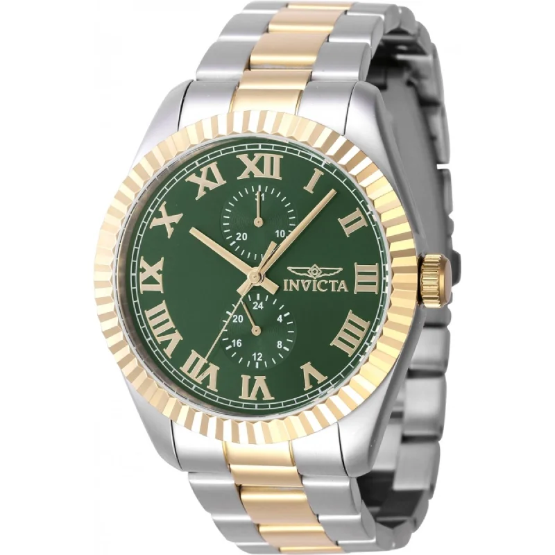 classic pocket watches for collectors Invicta Men's Watch - Specialty Quartz Green Dial Yellow Gold Bezel Bracelet | 47427 classic pocket watches for collectors Invicta Men's Watch - Specialty Quartz Green Dial Yellow Gold Bezel Bracelet | 47427