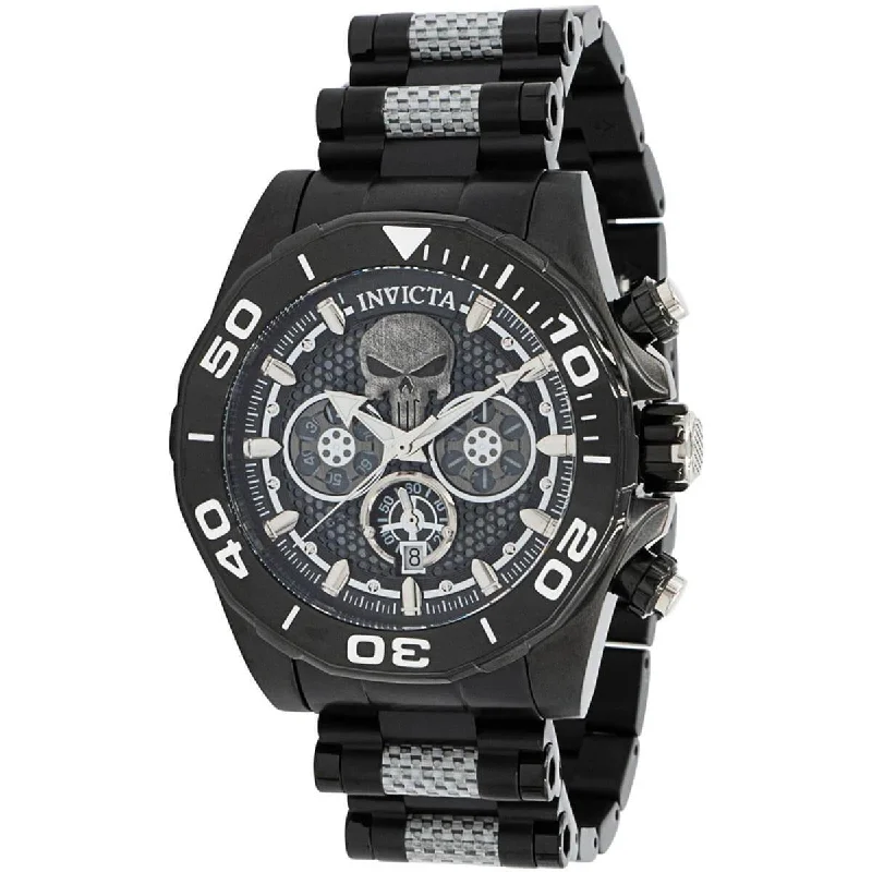 designer watches for special occasions Invicta Men's Watch - Marvel Punisher Black and Silver Tone Dial Bracelet | 37684 designer watches for special occasions Invicta Men's Watch - Marvel Punisher Black and Silver Tone Dial Bracelet | 37684