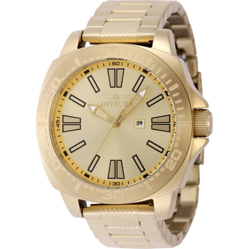 Men's dress watches with slim profile Invicta Men's Watch - Speedway Quartz Yellow Gold Stainless Steel Bracelet | 48935 Men's dress watches with slim profile Invicta Men's Watch - Speedway Quartz Yellow Gold Stainless Steel Bracelet | 48935