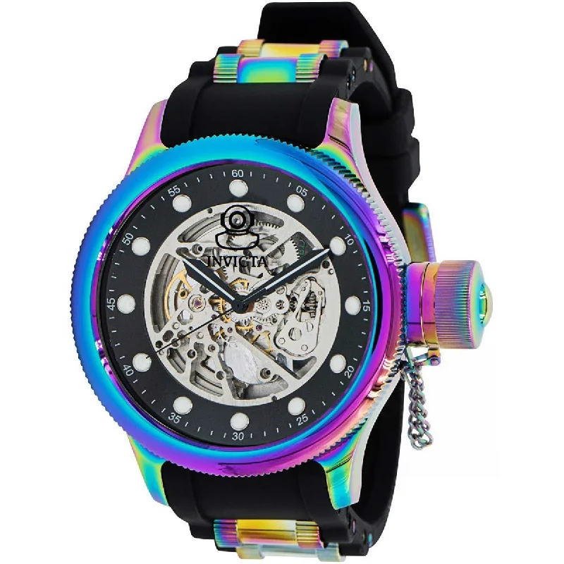 Formal watches for business people   Invicta Men's Watch - Pro Diver Automatic Black and Iridescent Strap SS Case | 39168