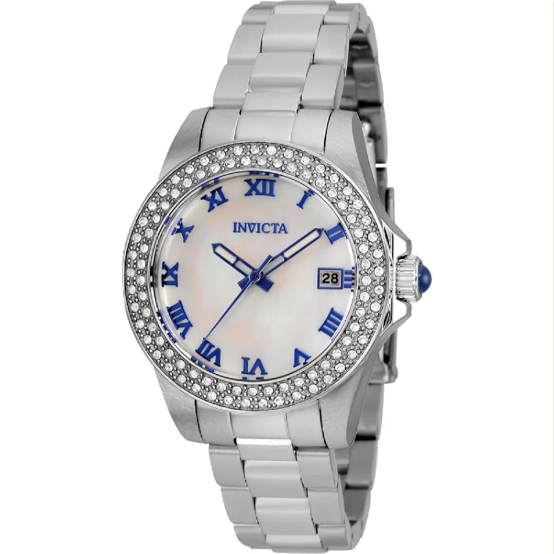 Modern design square dial watches   Invicta Women's 36069 Angel Stainless Steel Watch
