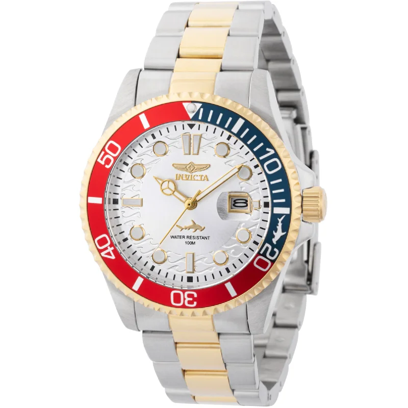 Watches with a sophisticated look Invicta Men's Watch - Pro Diver Quartz Silver Dial Two Tone Steel Bracelet | 44707 Watches with a sophisticated look Invicta Men's Watch - Pro Diver Quartz Silver Dial Two Tone Steel Bracelet | 44707