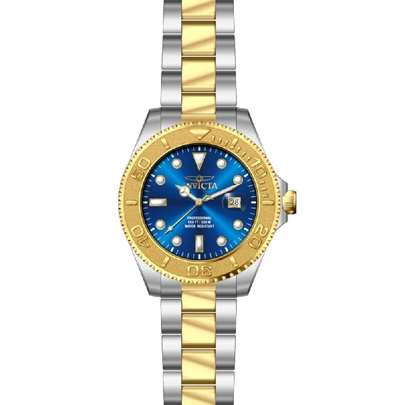 stylish watches for everyday wear   Invicta 15181 Men's Pro Diver Quartz Blue Dial Two Tone Bracelet Dive Watch