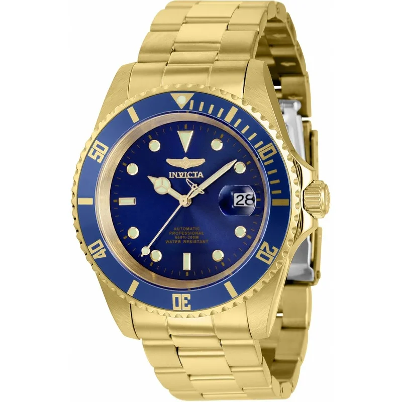 Casual watches for weekend outings Invicta Men's Watch - Pro Diver Automatic Blue Dial Yellow Gold Bracelet | 8930OBXL Casual watches for weekend outings Invicta Men's Watch - Pro Diver Automatic Blue Dial Yellow Gold Bracelet | 8930OBXL