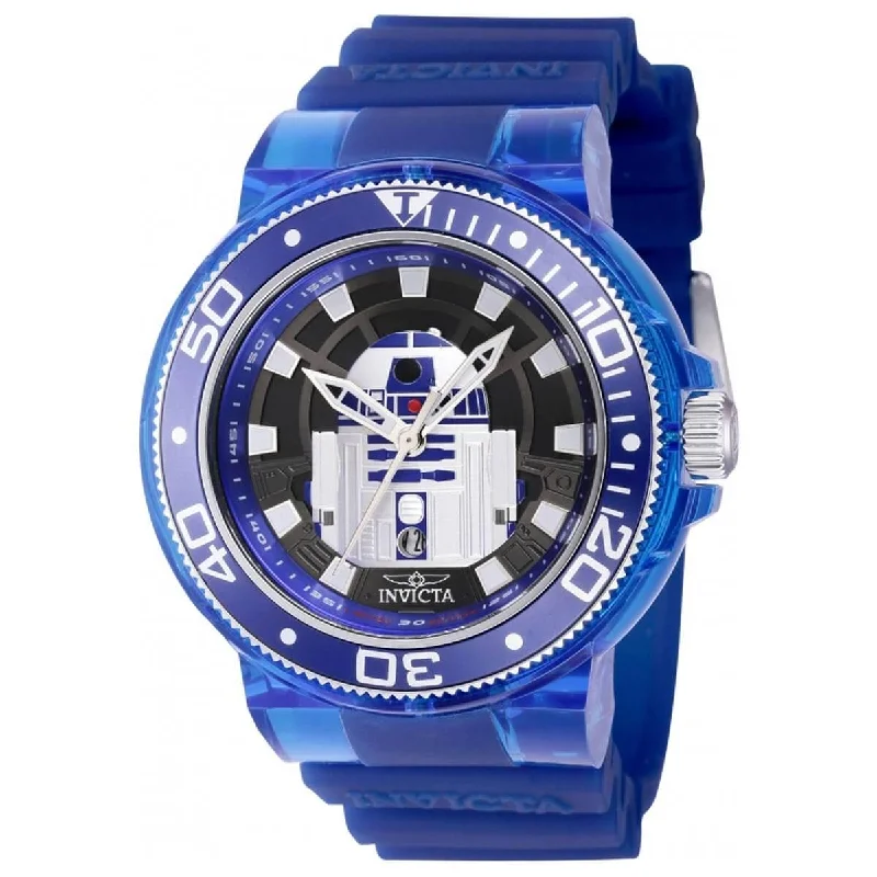 Modern design square dial watches Invicta Men's Quartz Watch - Star Wars Rotating Bezel Blue Rubber Strap | 39710 Modern design square dial watches Invicta Men's Quartz Watch - Star Wars Rotating Bezel Blue Rubber Strap | 39710