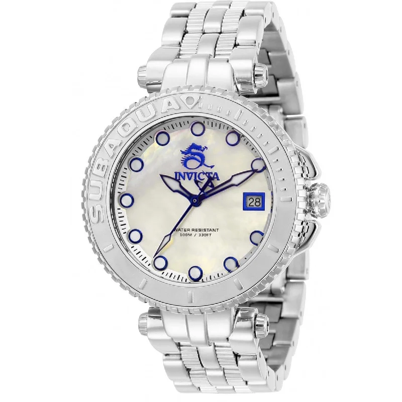 Watches with leather straps and quick release clasps Invicta Women's Quartz Watch - Subaqua MOP Dial Stainless Steel Bracelet | 27465 Watches with leather straps and quick release clasps Invicta Women's Quartz Watch - Subaqua MOP Dial Stainless Steel Bracelet | 27465