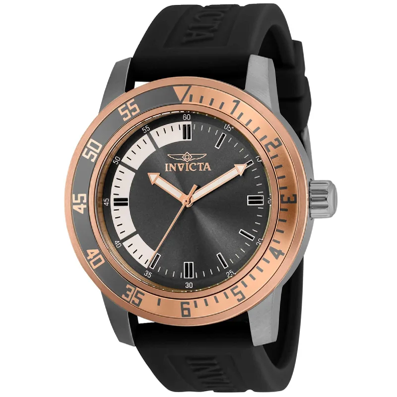 Formal watches for evening events Invicta Men's Watch - Specialty Gunmetal and White Dial Black Silicone Strap | 35687 Formal watches for evening events Invicta Men's Watch - Specialty Gunmetal and White Dial Black Silicone Strap | 35687